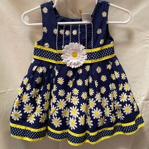 Easter Dress Summer Dress Navy And Daisies By Jenny & Me Baby Size 12 Month